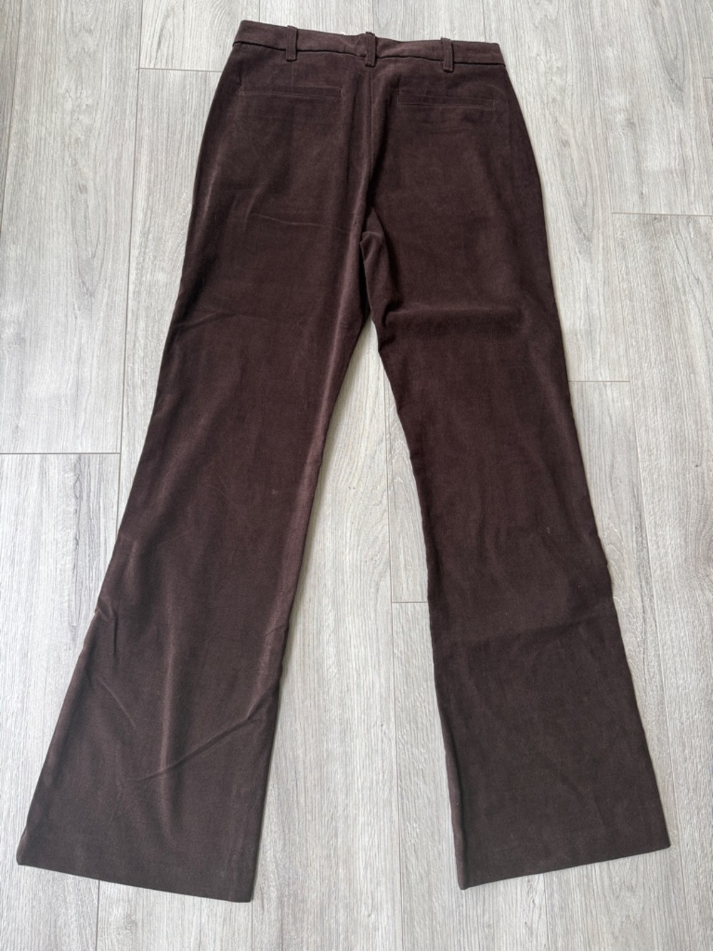 NWT Outerknown Chocolate Brown Flared Corduroy Pants - Picture 6 of 7
